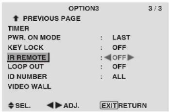 PIONEER PDP-42MVE1 - Activeren/deactiveren van de draadloze afstandsbediening - 1