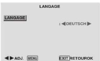 PIONEER PDP-42MVE1 - Sélection de la langue des menus - 1