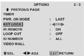 PIONEER PDP-42MVE1 - Activeren/deactiveren van de bedieningsorganen op het voorpaneel - 1