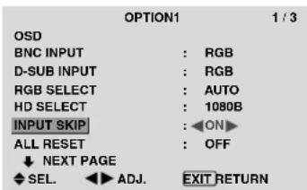 PIONEER PDP-42MVE1 - Setting the Input Skip - 1