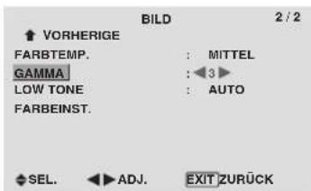 PIONEER PDP-42MVE1 - Ändern der Gammakurve - 1