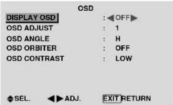 PIONEER PDP-42MVE1 - Setting the on-screen display - 1