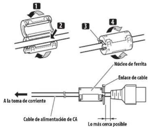 PIONEER PDP-507XG - Fijación del núcleo de ferrita - 1