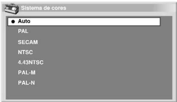 PIONEER PDP-R04G - Definição do sistema de cores (apenas modo AV) - 1