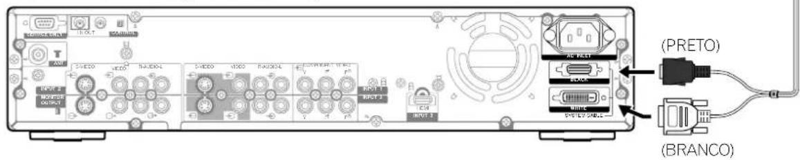 PIONEER PDP-R04G - Conexão do cabo de sistema ao receiver de mídia - 1