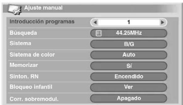 PIONEER PDP-R06G - Utilización del ajuste manual - 1