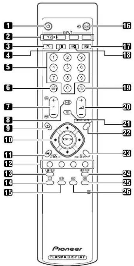 PIONEER PDP-R06G - 遙控器 - 1