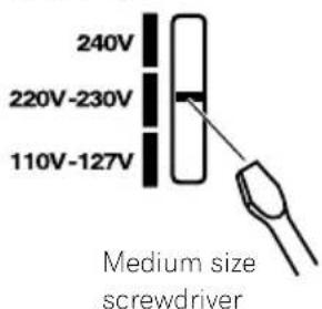 PIONEER XV-EV700 - The factory setting for the voltage selector is 220V–230V. Please set it to the correct voltage for your country or region. - 1