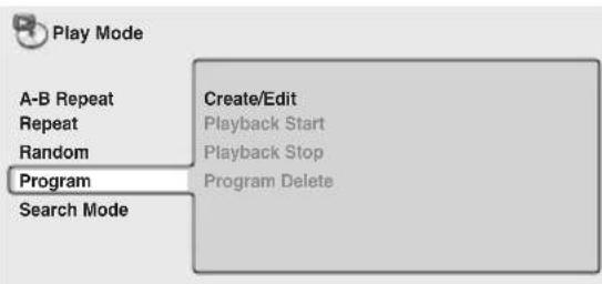 PIONEER XV-HTD7 - Select 'Program' from the list of functions on the left. - 1