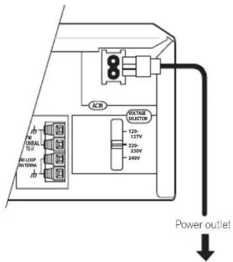 PIONEER XV-HTD7 - Connecting the power - 1