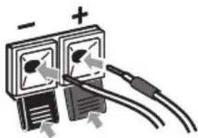 PIONEER XV-HTD7 - Connect to the speaker terminals on the rear of the speakers in the same way. - 1