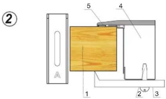 AMICA EHC 12516 E - Montage de la plaque dans de le dessus du meuble\* - 1