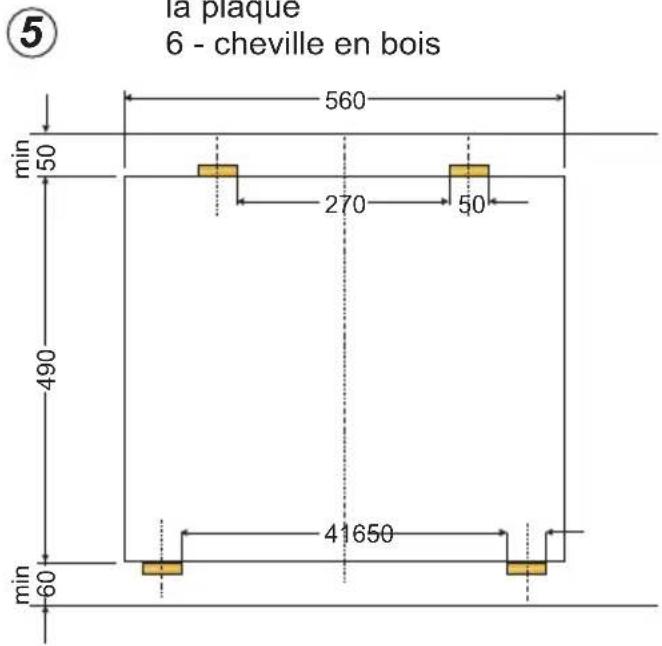AMICA EHC 12516 E - Montage de la plaque dans de le dessus du meuble\* - 4
