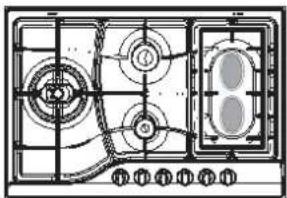 HOTPOINT PH 750 T GH/HA - Practical Advice on Using the Half Fish-Kettle Burner \* - 3