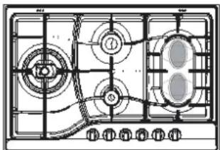 HOTPOINT PH 760 RF GH/HA - Consejos prácticos para uso de los quemadores centrales "Semi-Elíptica"\* - 1