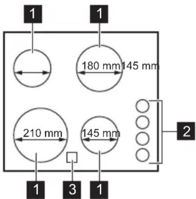 ZANUSSI ZEV6140XBV - DESCRIPTION DE LA TABLE DE CUISSON - 1