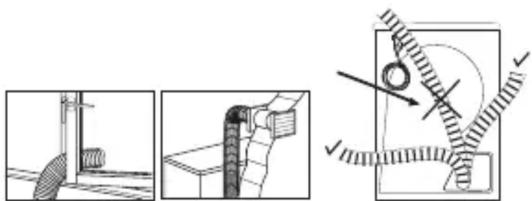 Technical diagram showing mechanical assembly steps with labeled components and directional arrows