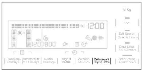 ELECTROLUX TWSL6E201 - FONCTION DÉPART DIFFÉRÉ - 1