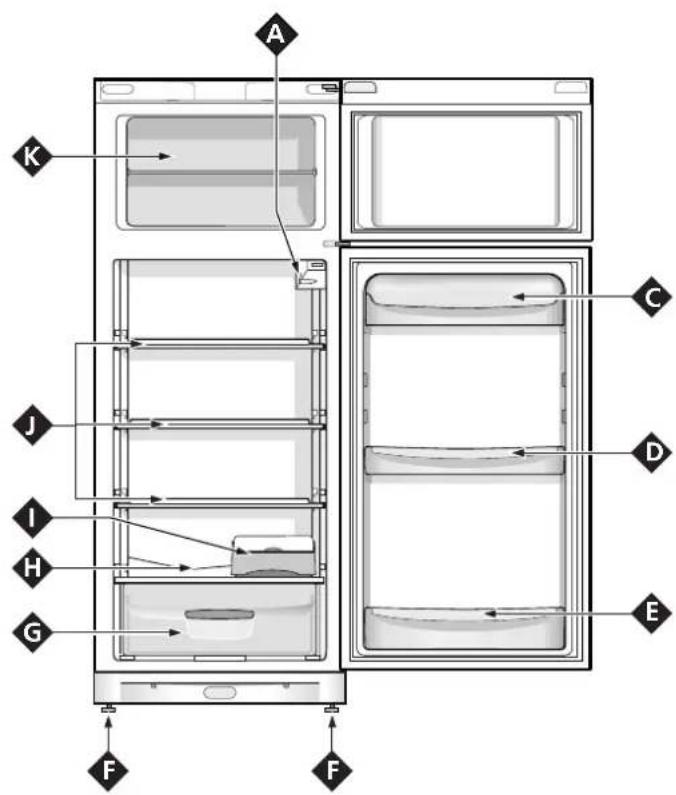 INDESIT TA 2 - Balconcino estraibile per bottiglie con - 1