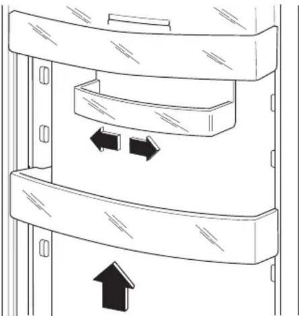 Juno Electrolux JDN44121 - Positioning the door shelves - 1