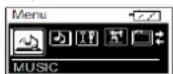 Difrnce MP855 - Mode switch in the main menu - 1