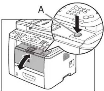 CANON imageClass D1120 - Open and close the front cover to reset the machine. - 1