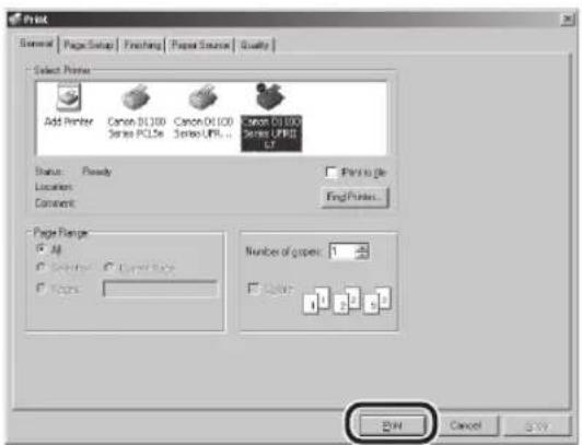 CANON imageClass D1120 - Click [Print]. - 1