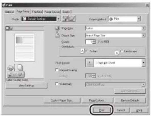 CANON imageClass D1120 - Configure the required settings in the printer driver screen. - 1