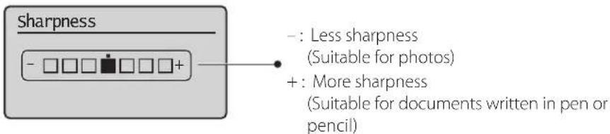 CANON imageClass MF4770n - Adjusting the Sharpness - 1