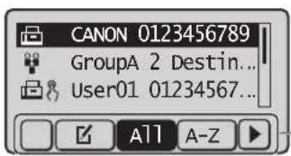 CANON imageClass MF4770n - Switch to the Fax mode, and then press [ ] (Address Book). - 1