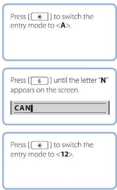 CANON imageClass MF4770n - Example: Enter "CANON1" - 1