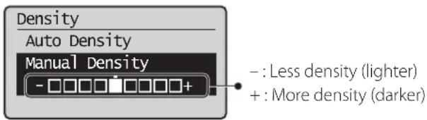 CANON imageClass MF4770n - Adjusting the density - 1