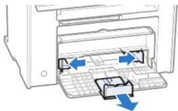 CANON imageClass MF4770n - Spread the paper guides a little wider than the paper size. - 1
