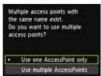 CANON Pixma MG4220 - ■ Multiple access points with the same name exist. Do you want to use multiple access points? - 2