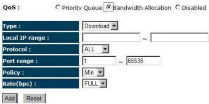 ENGENIUS ERB9250 - Bandwidth Allocation: - 1