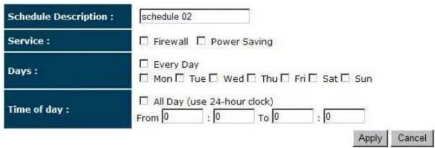 ENGENIUS ERB9250 - Schedule (CR Mode) - 2