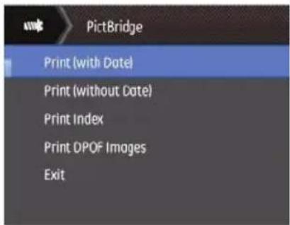 GE G100 - Using the PictBridge Menu - 1
