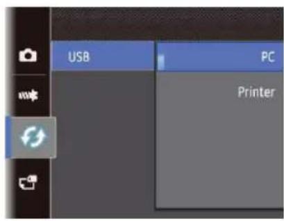 GE G100 - Setting the USB mode - 1