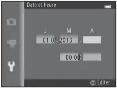 NIKON Coolpix L28 - Fuseau horaire et date - 1