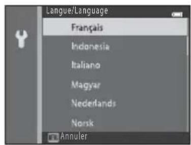 Langue/Language Français Indonesia Italiano Magyar Nederlands Norsk Annuler