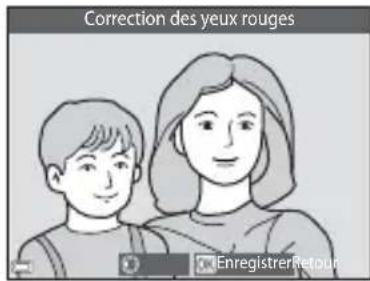 Correction des yeux rouges Enregistrerretour