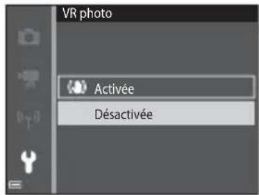 VR photo Activée Désactivée