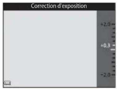 Correction d'exposition +2.0 +0.3 -2.0
