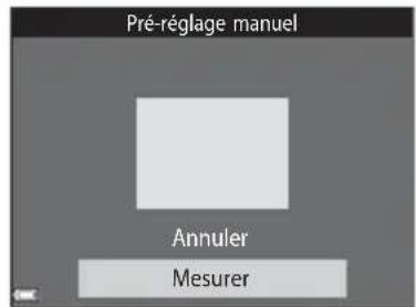 Pré-réglage manuel Annuler Mesurer