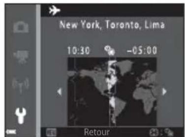 New York, Toronto, Lima 10:30 -05:00 Retour