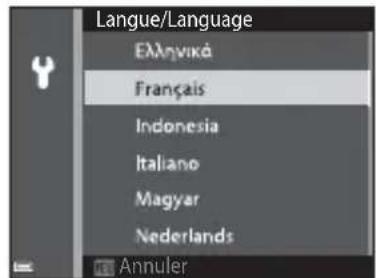 Langue/Language Ελληνικό Français Indonesia Italiano Magyar Nederlands Annuler
