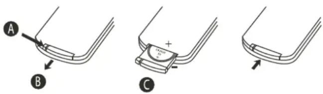 DUAL iWood - Wie Sie die Batterie der Fernbedienung einlegen - 1