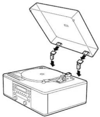 TEAC LP-R550USB - Para instalar la tapa del plato giradiscos - 1