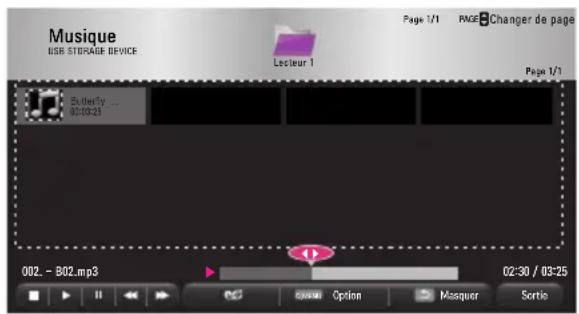 LG BG650 - Navigation dans la liste Musique - 4