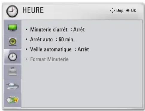 LG BG650 - Paramètres HEURE - 1
